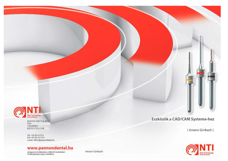 Amann Girrbach – Eszközök a CAD/CAM Systeme-hez
